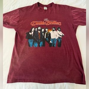 Vintage Band Graphic Maroon T-Shirt